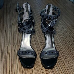 Guess Black High Heels with Sleek Sexy Ankle Straps